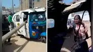 Poste cae sobre mototaxi en Ventanilla y conductora e hija se salvan de morir: "No quise ver atrás, pensé mal"
