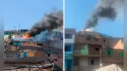 San Juan de Lurigancho: incendio de grandes proporciones afecta viviendas en Bayóvar
