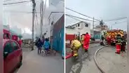 Fuerte incendio consume un inmueble en Breña: siniestro moviliza a 7 unidades de bomberos hacia la av. Arica