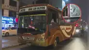 Extorsionadores balean bus de la línea 47 Sol de Oro frente a Municipalidad de Los Olivos con pasajeros a bordo
