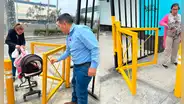Plan piloto en Bellavista: tranqueras peatonales permiten el paso de peatones y bicicletas, pero bloquean acceso a motos