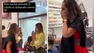 Mujer arma escándalo en peluquería por corte de cabello fallido: "¿Calma, calma?"