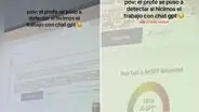 Profesor descubre que alumnos usaron ChatGPT en trabajo universitario y causa debate: “Salió 100%”