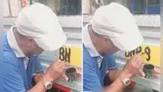 Peruano impacta por su gran pulso para pintar las placas de los autos: “Parece computarizado”