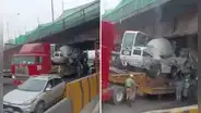 Puente Ricardo Palma dañado por quinta vez: tráiler chocó estructura en medio de reparaciones