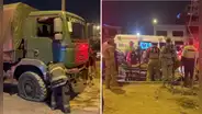 Camión del Ejército despista y deja 7 soldados heridos tras salir expulsados en plena av. Túpac Amaru en Comas