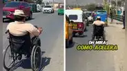 Peruano en silla de ruedas causa asombro con su velocidad en plena pista: "Listo para la Fórmula 1"