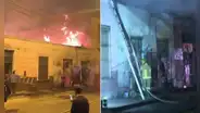 Rímac: un incendio de gran magnitud consume viviendas y deja bomberos heridos