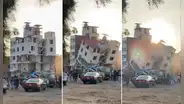 Desalojo por construcción de Vía Expresa Sur: Imágenes captan momento exacto en el que derrumban casa de 5 pisos en Surco