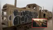 El cementerio de trenes olvidados en un puerto pesquero de Perú: lleva más de 50 años en desuso