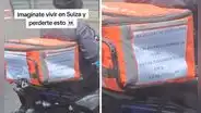Repartidor de Rappi pega singular cartel dirigido a conductores en Lima: “Si me gritas, lloro”