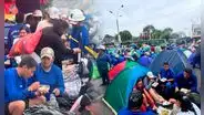 Mineros continúan en protesta desde hace seis días en las afueras del Congreso: se oponen a la eliminación del REINFO