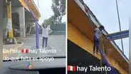 Artista callejero sorprende con acrobacias en exteriores de la UNMSM: “Perú tiene talento”