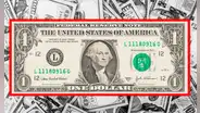 El billete de 1 dólar, con una 'escalera' en su número de serie, valorizado en más de US$15.000