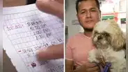 Taxista encontró a perrito abandonado con una nota en su auto: caso conmovió a miles