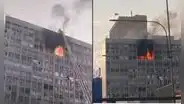 Cercado de Lima: registran incendio de gran magnitud en un edificio ubicado entre la av. Abancay y Grau