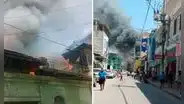Fuerte incendio en Piura: llamas consumen casona que afecta sede del Poder Judicial en Sullana