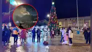 Encendido de árbol en Juliaca termina en amago de incendio durante celebración navideña en plaza de Armas