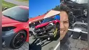 Influencer cubano en EE. UU. compra auto deportivo en subasta y queda sorprendido al recibirlo: "Mira cómo quedó"