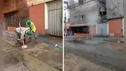 Se inunda calle en San Juan de Miraflores por tuberías provisionales de Sedapal: vecinos sin agua hace dos días se ven afectados