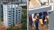 Así fue como China construyó un edificio de 10 pisos en 28 horas: resistente a terremotos y se desmonta con facilidad