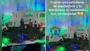 Madre usó maquetas de arquitectura para decorar su nacimiento y es furor en redes: “Residencial Nazaret”