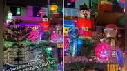 Familia en Surco sorprende al decorar su casa con figuras enormes de El Grinch, Papá Noel, entre otros: "El real sentimiento navideño"