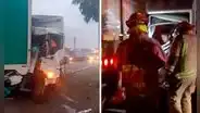 Doble accidente en la Panamericana Sur: una persona atrapada y múltiple choque de tráileres en Lurín