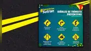 ¿Cuáles son las señales preventivas para conducir con precaución en Perú? 