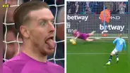 ¿Lo asustó? Pickford y su peculiar gesto para atajar penal a Haaland y evitar triunfo de Manchester City