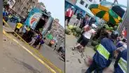Vendedor recibe bala perdida mientras descargaba zapallos en La Victoria: fuego cruzado entre PNP y delincuentes