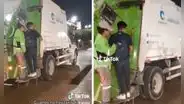 Joven toma insólito viaje en camión de basura tras no encontrar taxi: “Lujos que uno se da”