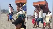 Familia peruana llevó su sofá a playa en Lima y usuarios bromean: “Los Gonzales”