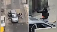 Sujetos armados bajan a chofer de su auto y le roban en Breña: vecinos grabaron atraco y huida