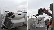 Accidente en el Callao: tráiler se voltea en Óvalo Cantolao afectando el tránsito en Gambeta y Faucett