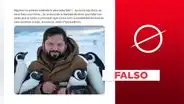 Gabriel Boric no posó con unos pingüinos durante su reciente visita al Polo Sur