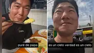 Joven coreano en Perú compra menú de S/12 y queda sorprendido : "Es el cielo, comí ceviche, puré, ensalada y bebida"
