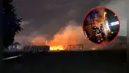 Feroz incendio en fábrica de gaseosas Casinelli en Trujillo deja dos camiones de reparto incinerados