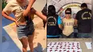 Capturan a 'Barbie' con un arma de fuego y stickers extorsivos de bandas criminales en Trujillo