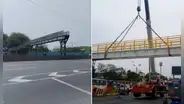 Cierran parcialmente Vía de Evitamiento por trabajos en puente peatonal Palmeras