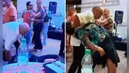 Pareja de adultos mayores sorprende al bailar con piruetas y usuarios quedan impactados: “Parece IA”
