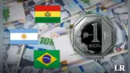 Sol peruano es la nueva 'moneda suiza' de Sudamérica: ¿cuánto vale S/1 en Brasil, Bolivia, Argentina y demás países América del Sur?