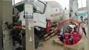 Camión de gas impacta contra vivienda en Lurigancho-Chosica: dos personas quedaron atrapadas