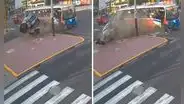 Cámara capta el impactante choque entre un bus y una camioneta en Miraflores: cuatro personas resultaron heridas