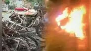 Queman motos y camioneta de hinchas de Alianza Lima en La Victoria: fuego destruye vehículos