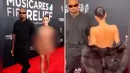 Bianca Censori, esposa de Kanye West, sorprende en la alfombra roja de los Grammy 2025 al llegar completamente desnuda