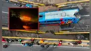 Video muestra choque de vehículo contra puente colapsado de Chancay: una persona habría logrado escapar