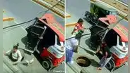 Mujer cae a buzón de desagüe en Ancón cuando bajaba de una mototaxi: vecinos la ayudan y salvan a su perro
