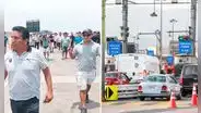 Transportistas protestan tras colapso de puente en Chancay: se niegan a pagar el peaje de Ancón