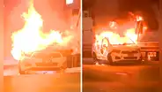 Alarma en San Borja: vehículo se incendia en plena avenida Javier Prado y conductor huye tras siniestro